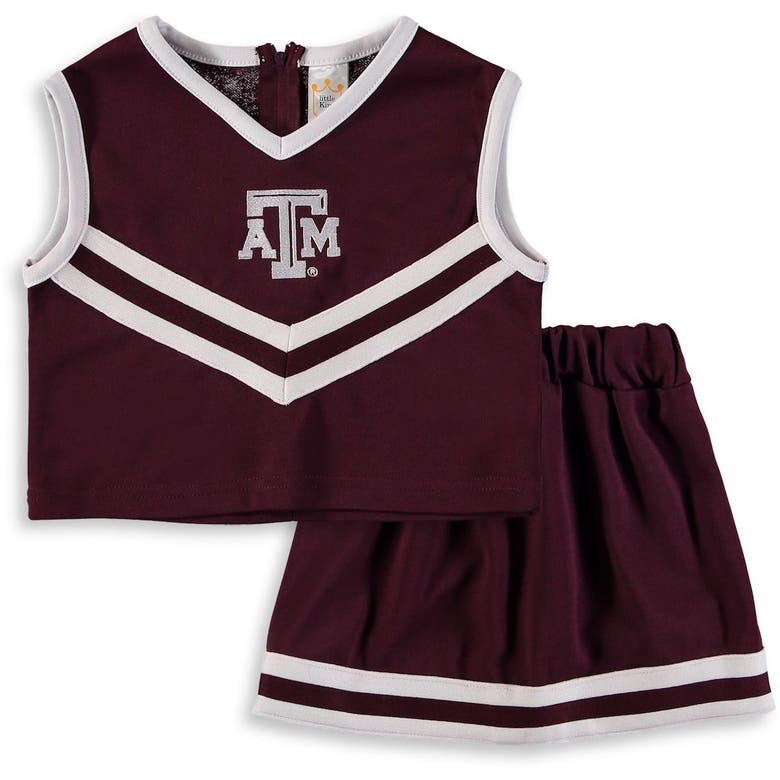 Little King Kids' Girls Toddler Maroon Texas A&m Aggies Two-piece Cheer Set