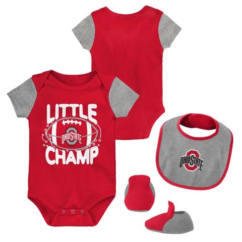 Newborn & Infant Mitchell & Ness Royal/Red Buffalo Bills Throwback Bodysuit Bib & Booties Set