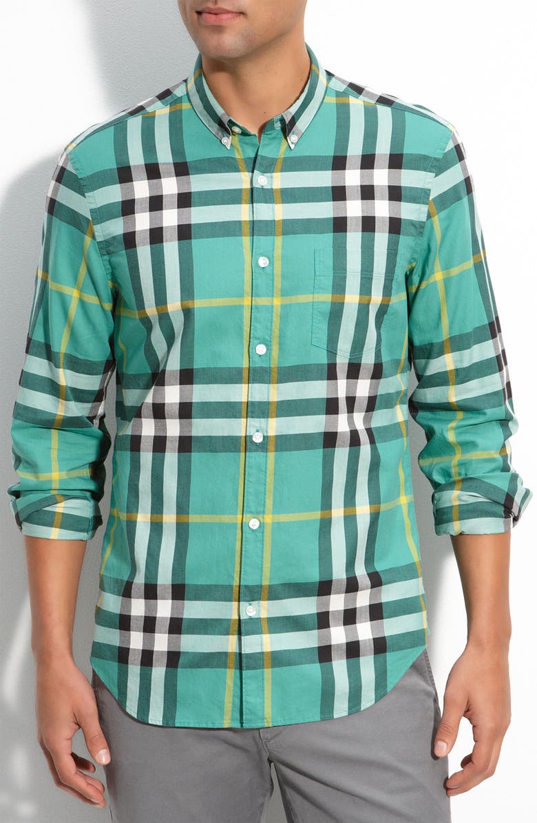 Burberry Brit Exploded Check Print Trim Fit Shirt | Nordstrom