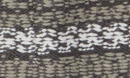 Lucky Brand Stripe Shawl Collar Cardigan In Grey Multi