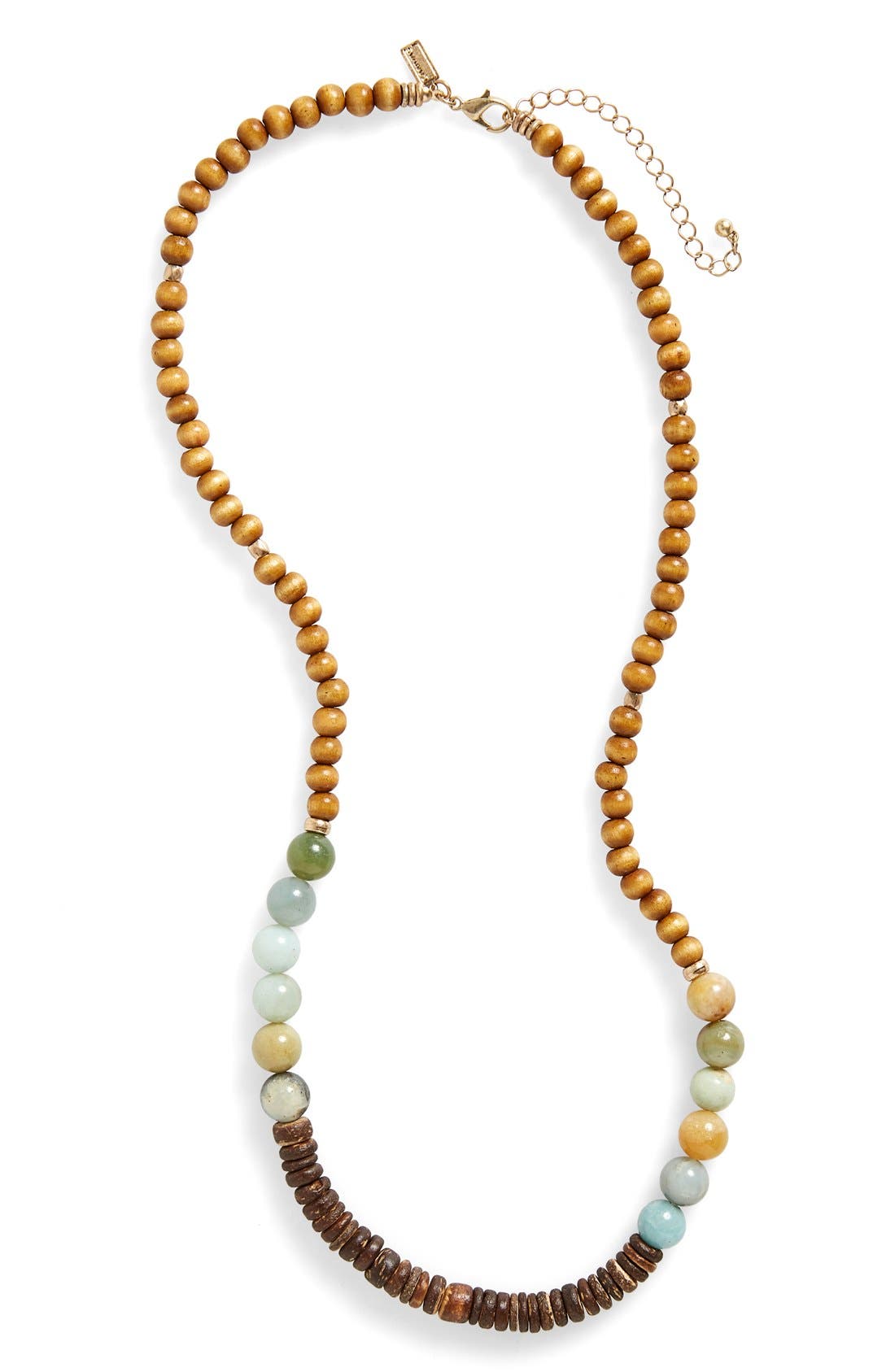 Canvas Jewelry Wood & Stone Beaded Necklace Nordstrom