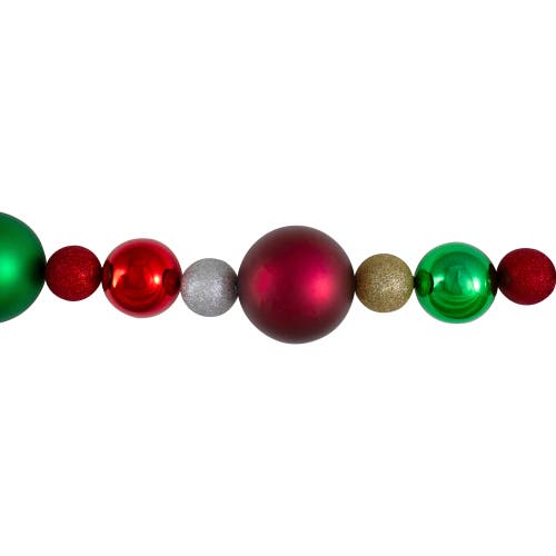 Northlight 3-finish Shatterproof Ball Christmas Garland In Red