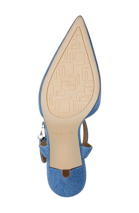Shop Unisa Jazzey Ankle Strap Pointed Toe Pump In Medium Blue