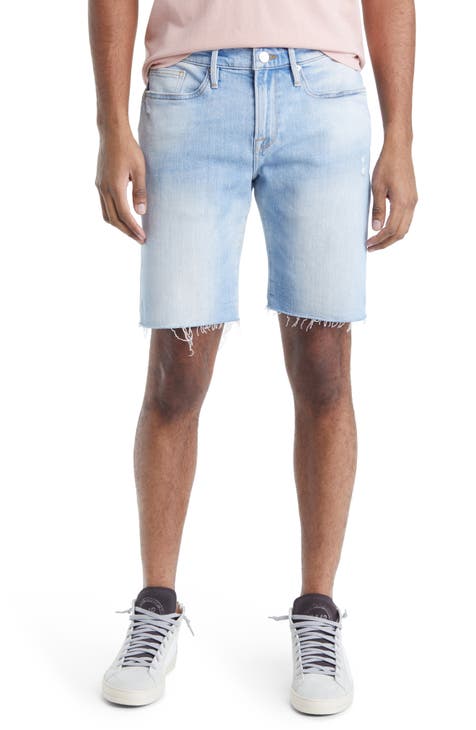 Men's Denim Shorts, Men's White Denim Shorts