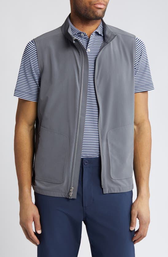Shop Peter Millar Crown Crafted Water Resistant Contour Vest In Iron