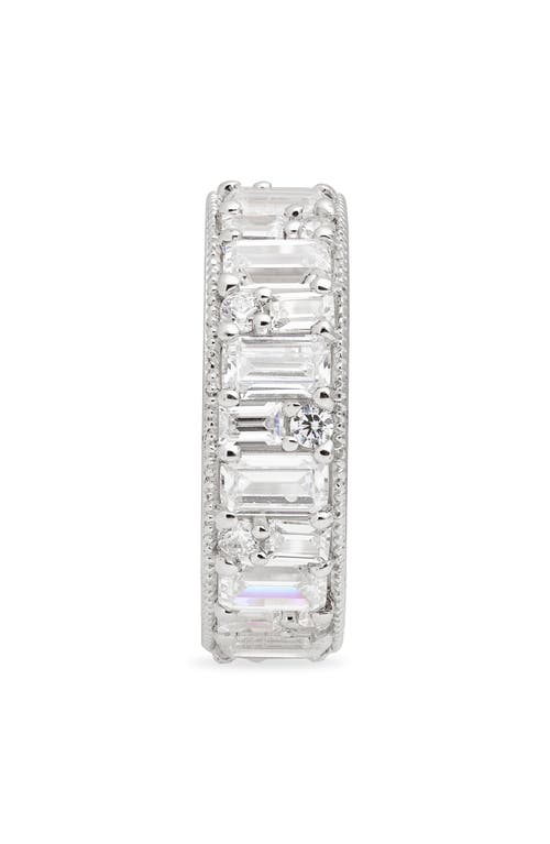 Shop Nordstrom Sterling Silver & Cubic Zirconia Eternity Band Ring In Platinum Plated