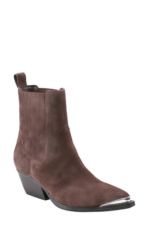 Shop Marc Fisher Ltd Pryce Pointy Toe Bootie In Dark Brown