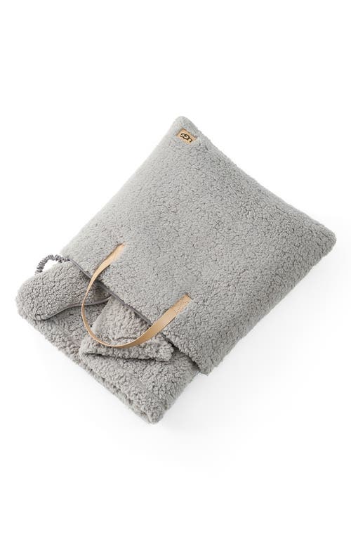 UGG(r) Original Faux Shearling Throw Blanket & Eye Mask Sleep Set in Grey Tones