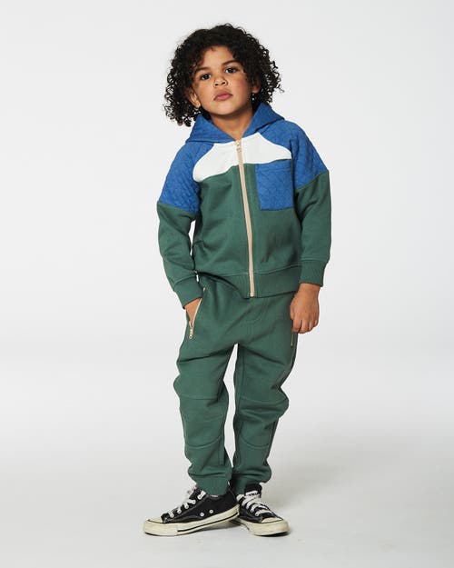 Shop Deux Par Deux Little Boy's Fleece Sweatpants With Zip Pockets Forest Green In Dark Forest