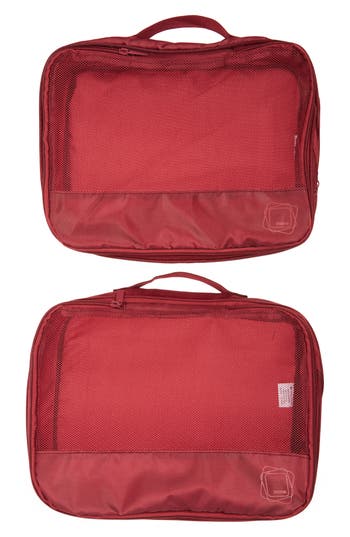 Shop Mytagalongs 2-piece Packing Cubes In Ruby