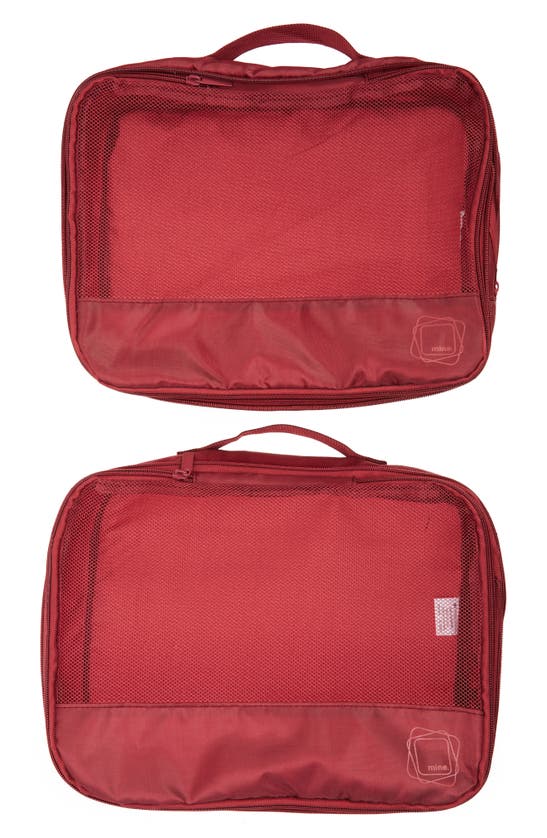Mytagalongs 2-piece Packing Cubes In Ruby