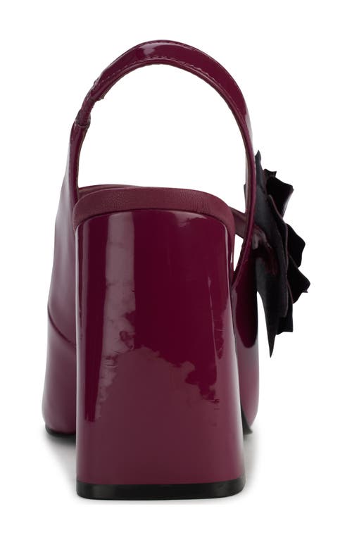 Shop Karl Lagerfeld Pierra Slingback Pump In Red Plum