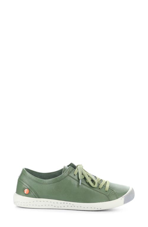 Shop Softinos By Fly London Isla Sneaker In 632 Olive Washed Leather