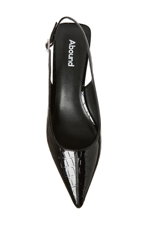 Abound Lidia Slingback Kitten Heel Pump In Black Croco