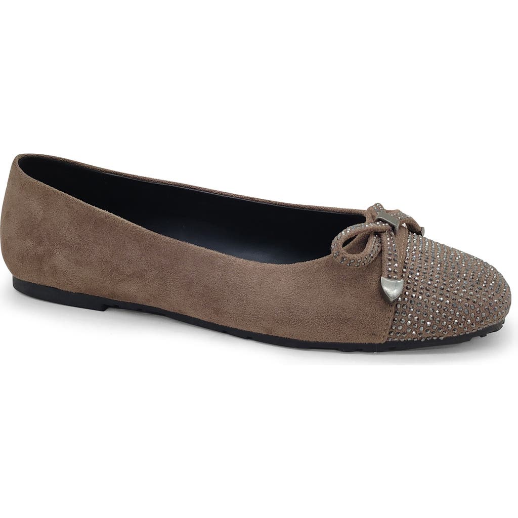 Reaction Kenneth Cole Ellie Ballet Flat In Shitake Micro