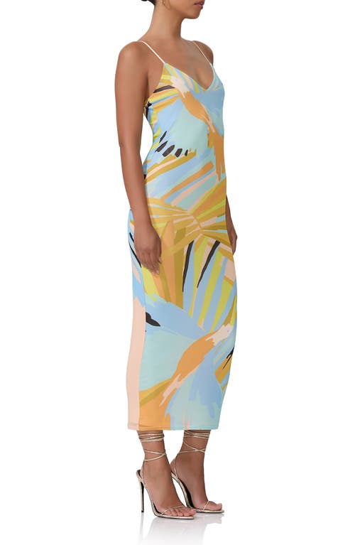 Shop Afrm Amina Mesh Midi Slipdress In Bird Of Paradise