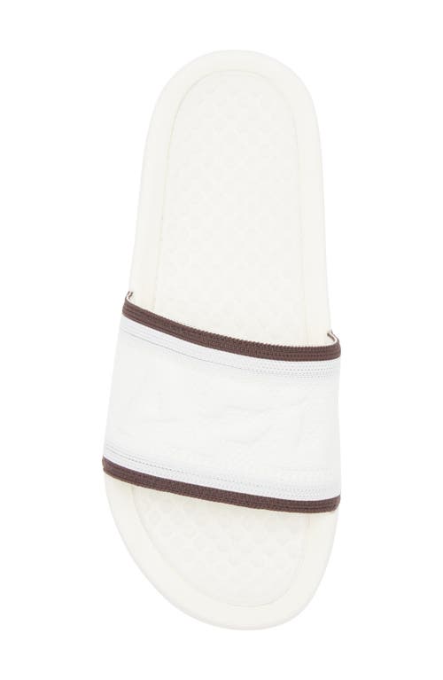 Shop Apl Athletic Propulsion Labs Apl Big Logo Techloom Knit Sport Slide In Ivory/chocolate