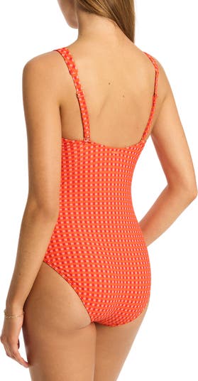 Elite Panelled Long Line One Piece Swimsuit