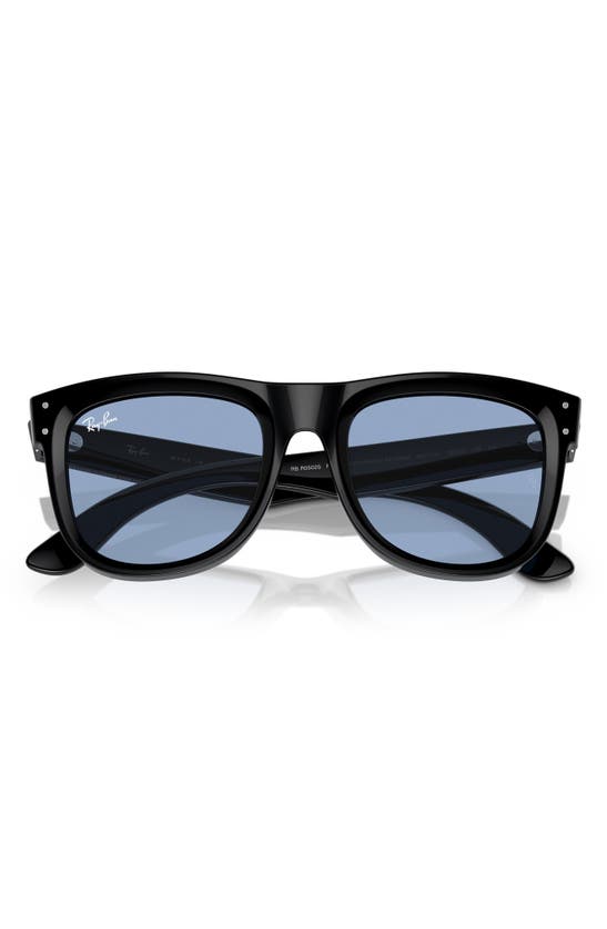 Ray Ban Wayfarer Reverse 50mm Square Sunglasses In Light Blue