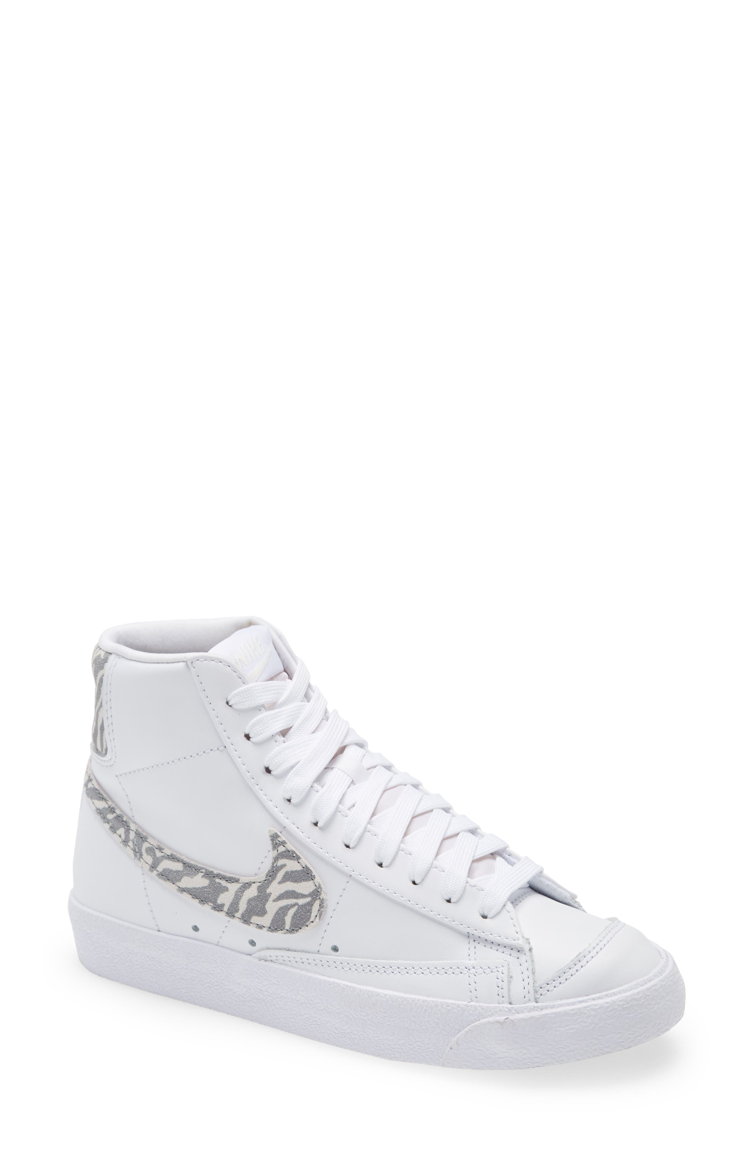women's nike white high top sneakers
