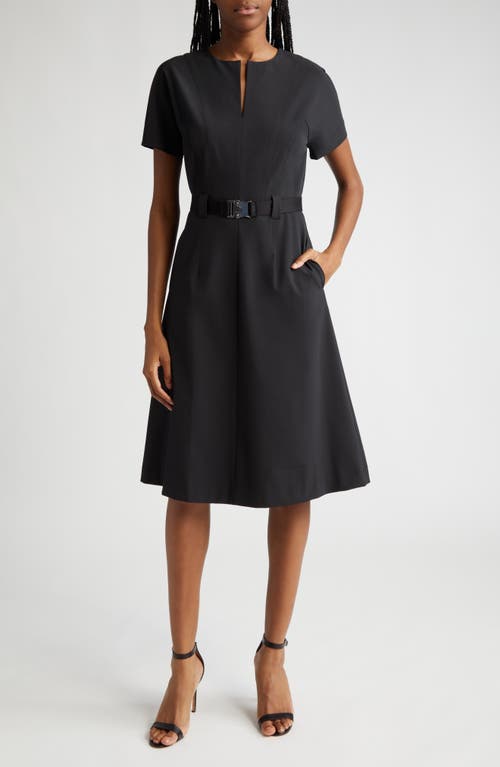 Judith & Charles Audrey Belted Dress in Black