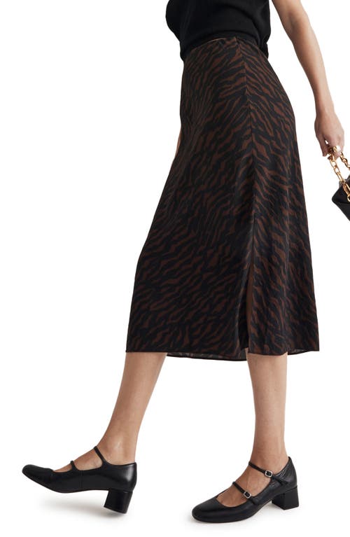 Madewell Layton Midi Slip Skirt In True Black