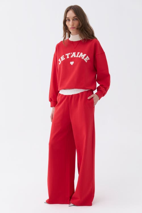 Shop Nocturne Pants With Double Side Pockets In Red