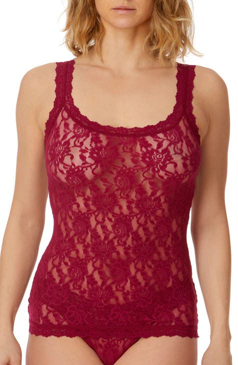 hanky panky Women's Signature Lace V Front Cami, Black, XS at   Women's Clothing store
