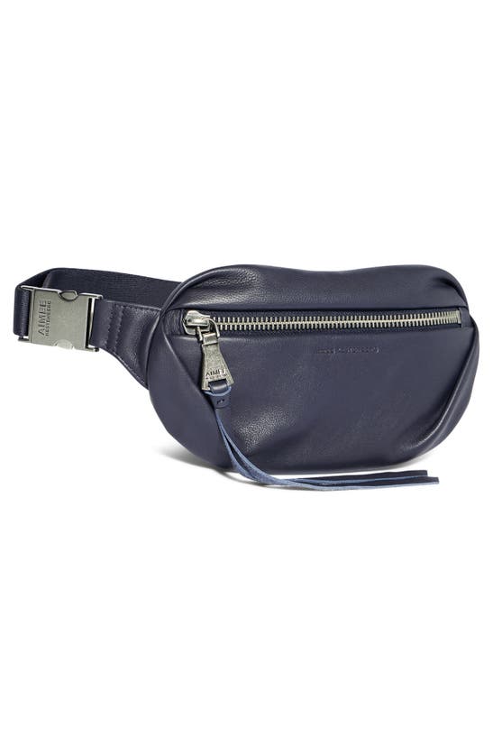 Shop Aimee Kestenberg Milan Leather Belt Bag In Ink Blue