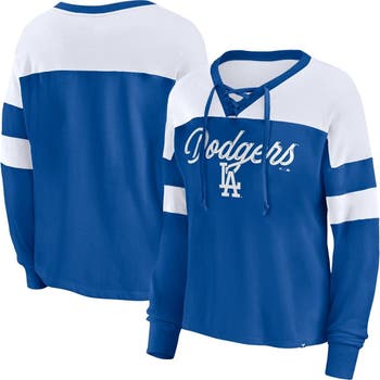 Profile Women's White/Royal Los Angeles Dodgers Plus Size Colorblock T-Shirt