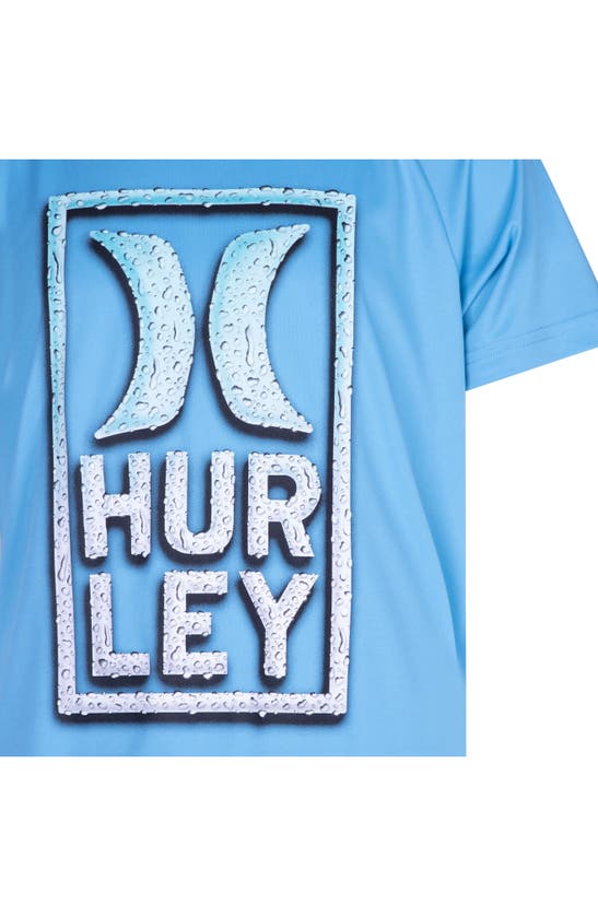 Shop Hurley Kids' Hydro Stack Graphic T-shirt In Blue Lazer