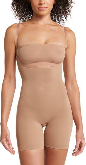 SKIMS Open Bust Bodysuit Mid Thigh with Open Gusset Onyx - Size 2X/3X 