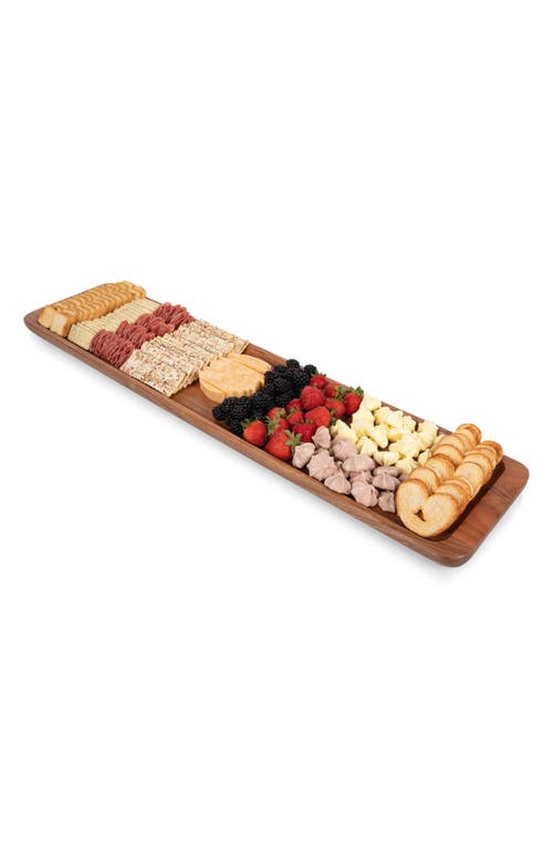 Picnic Time Canap Serving Tray In Brown
