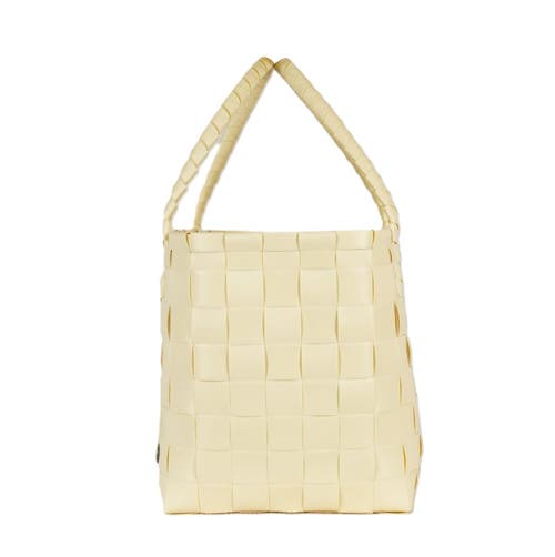 Shop Handed By Paris Recycled Plastic Tote Bag In Lemon