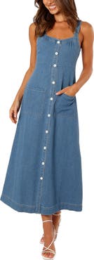 Petal & Pup Bettie Button Front Midi Dress