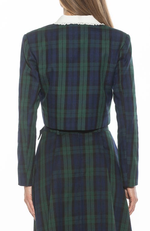 Alexia Admor Amelia Jacket In Green Plaid