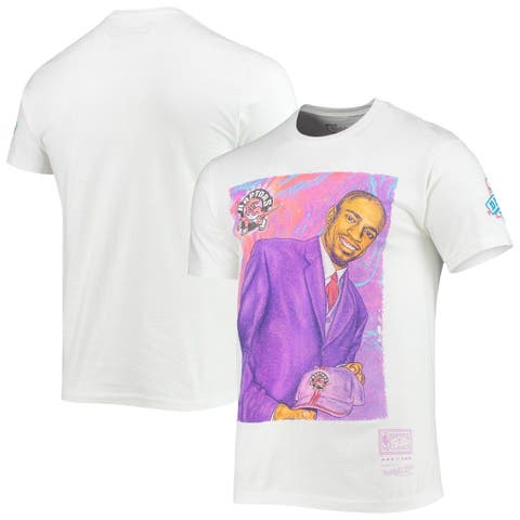 Men's Los Angeles Lakers Mitchell & Ness Cream Hardwood Classics Americana  Freedom T-Shirt