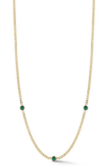 Sphera Milano Cubic Zirconia Station Chain Necklace In Gold