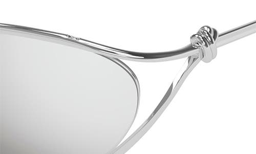 Bottega Veneta 57mm Cat Eye Sunglasses In Silver