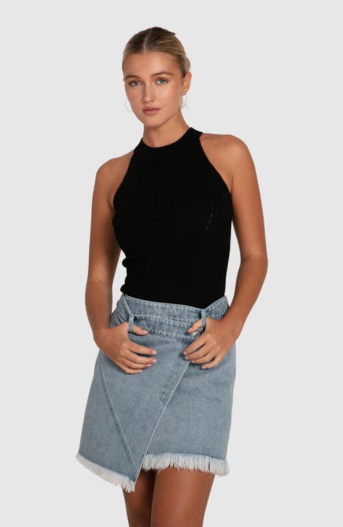 Belle & Bloom Dance With Me Denim Mini Skirt In Stonewash
