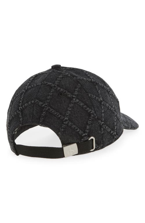 Shop Rag & Bone Harlow Denim Baseball Cap In Black Quilted