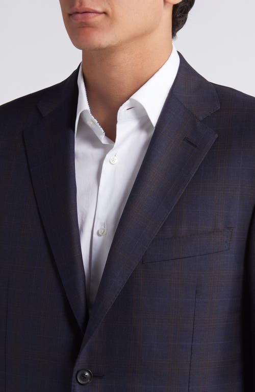 Shop Canali Regular Fit Plaid Wool Suit In Navy