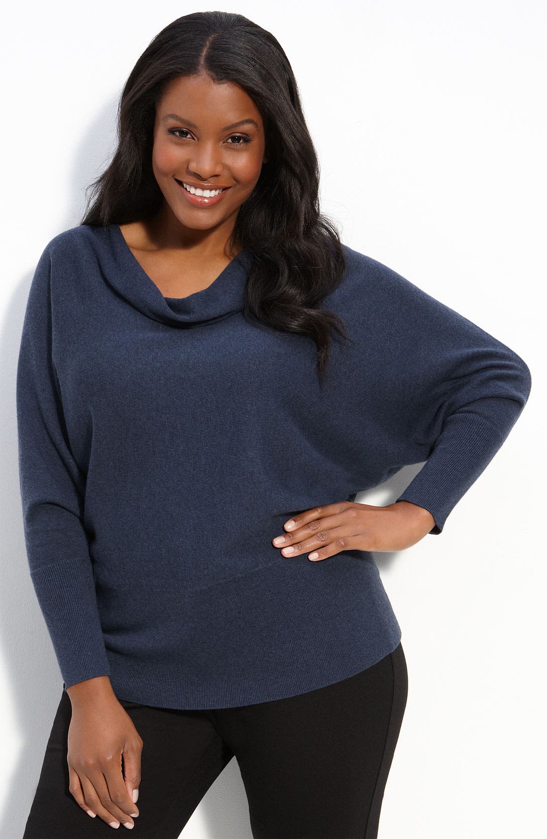 Eileen Fisher Drape Neck Sweater (Plus) Nordstrom