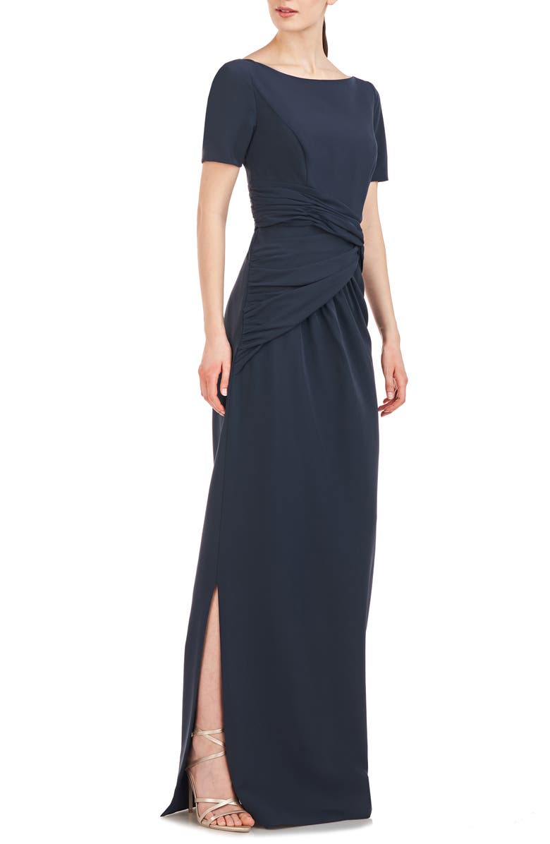 Kay Unger Garbo Gathered Column Gown | Nordstrom