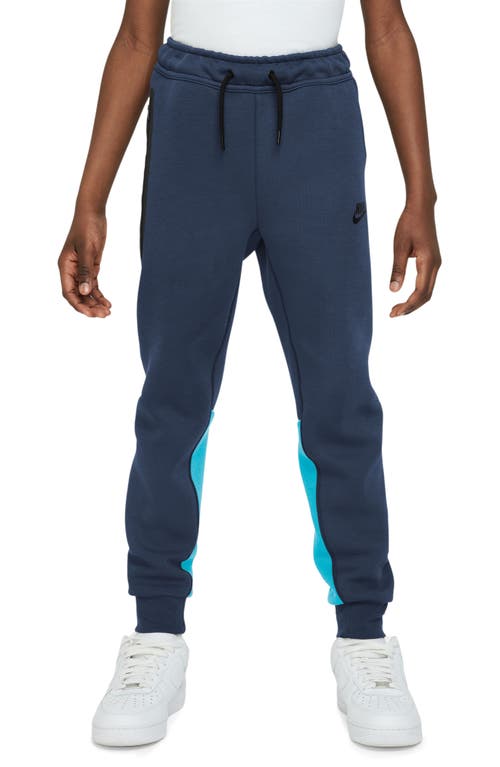 Nike Kids' Tech Fleece Joggers In Midnight Navy/aquarius/black