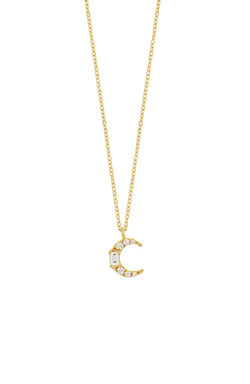 Bony Levy Simple Obsession Diamond Moon Pendant Necklace in 18K Yellow Gold at Nordstrom