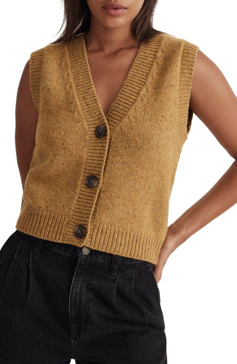 Women Sweater Vest Autumn V-neck Checkered Sleeveless Jumper