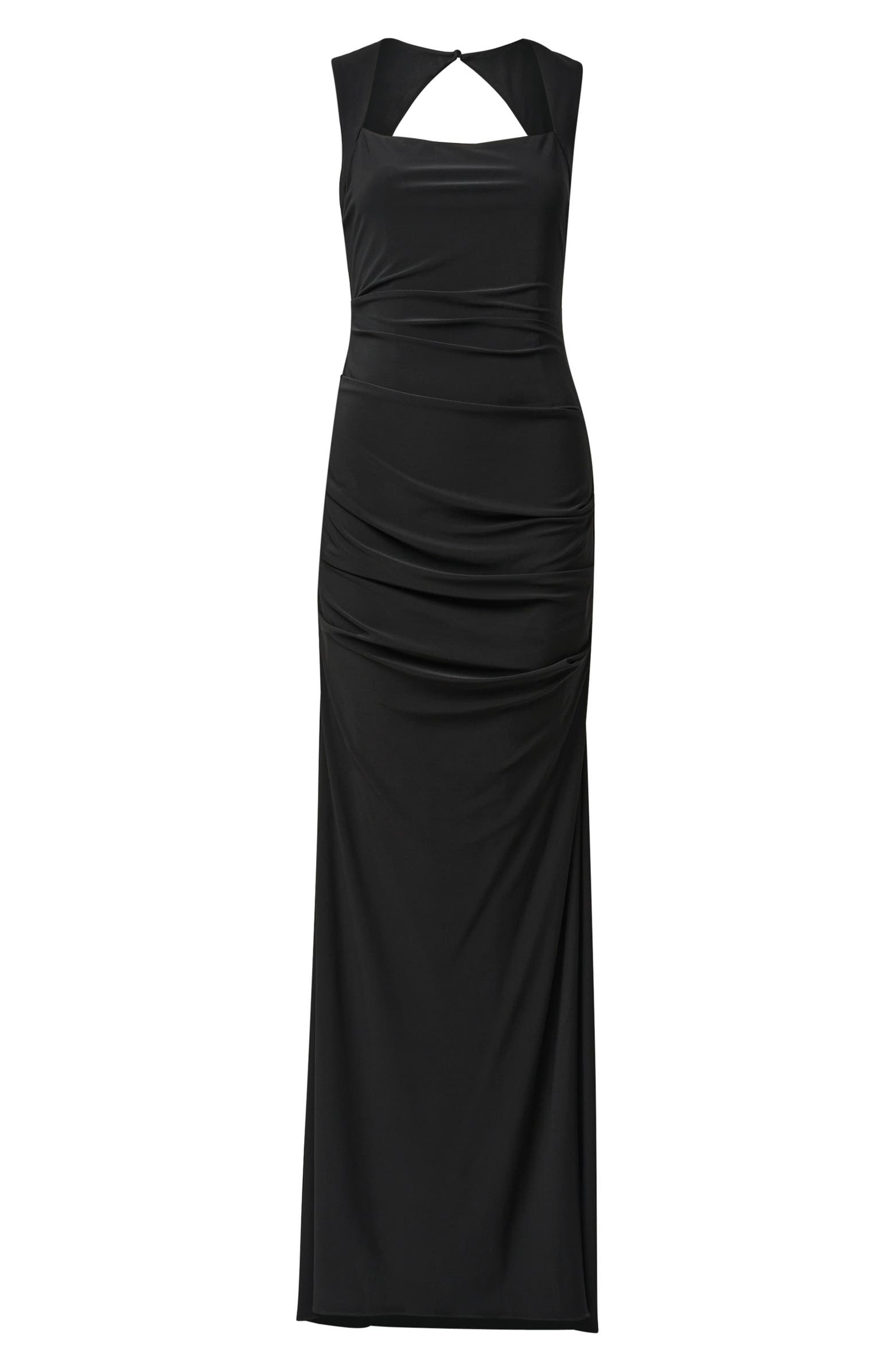 Adrianna Papell Square Neck Ruched Gown | Nordstrom