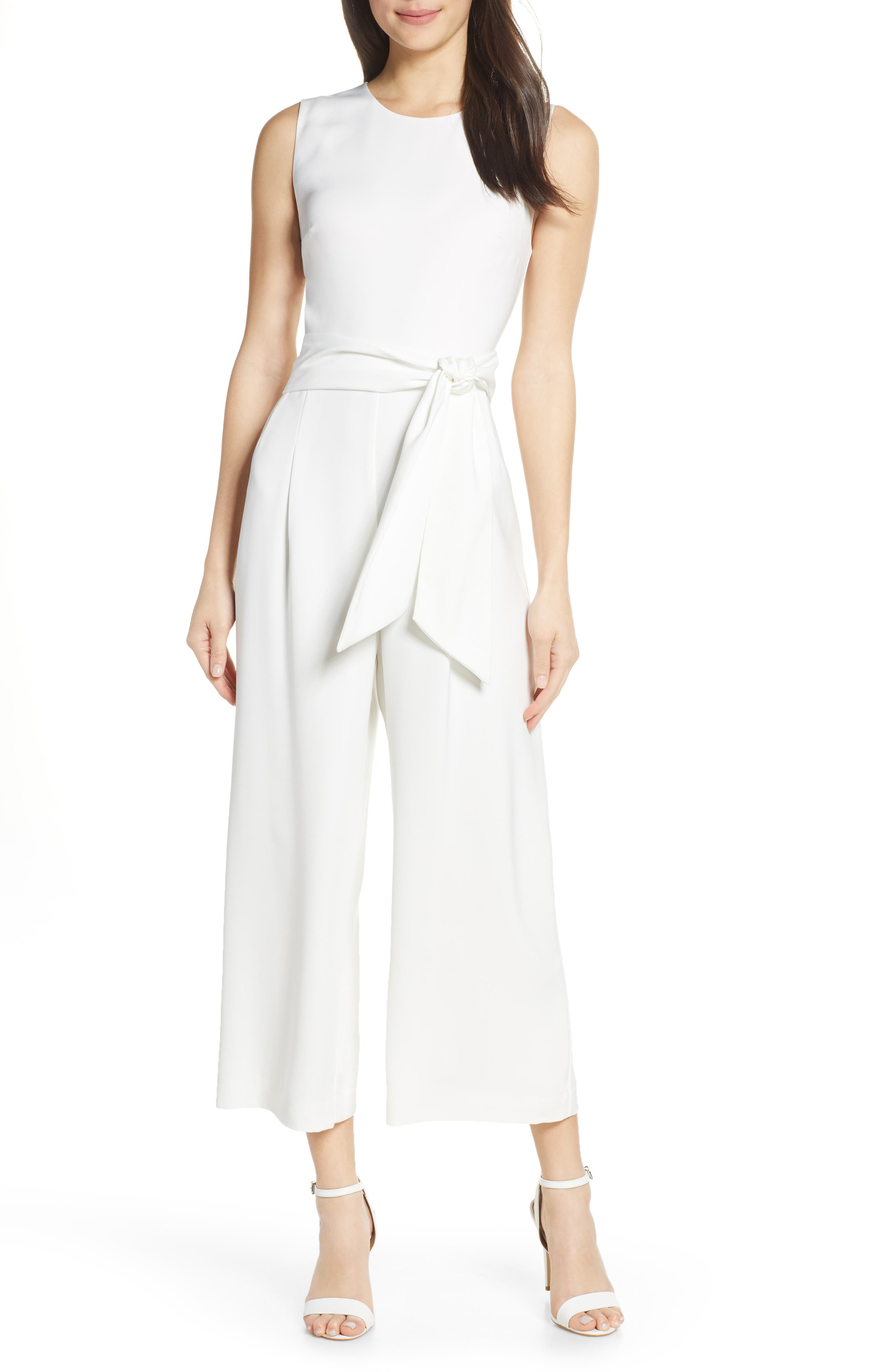 sleeveless culotte jumpsuit