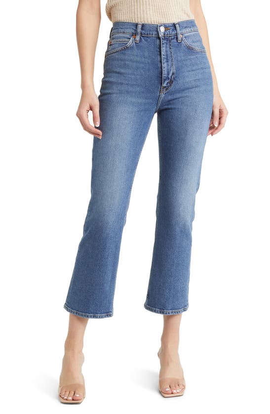 Re/done 70s Cropped Bootcut Jeans In Mid 70s